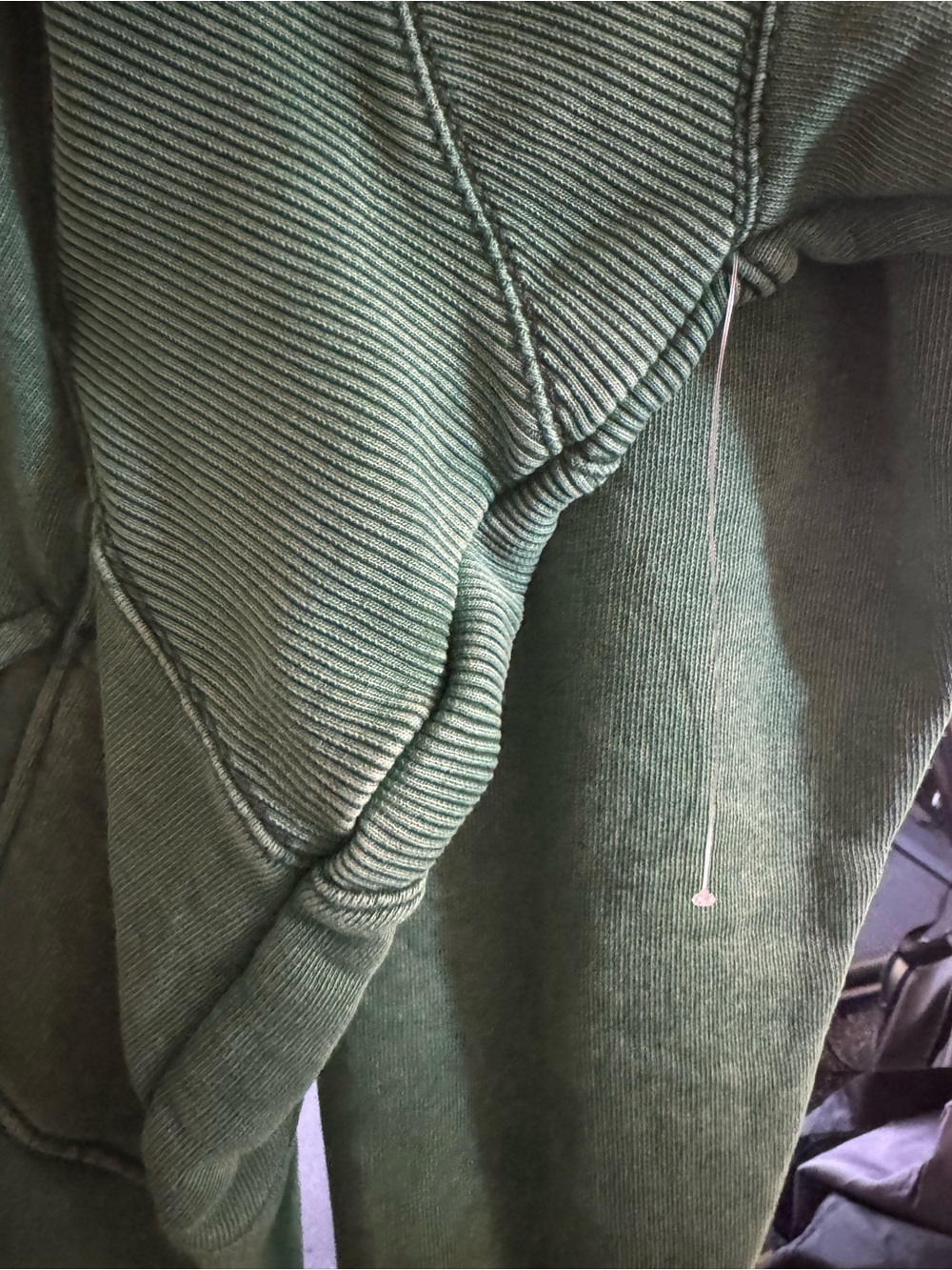 Free People FP Movement Work It Out Pullover Sweatshirt Heritage Green - Picture 8 of 9